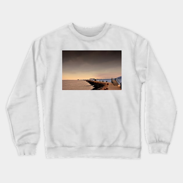 Concord Beach Canvey Island Essex UK Crewneck Sweatshirt by AndyEvansPhotos